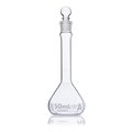 Globe Scientific Flask, Volumetric, Wide Mouth, Globe Glass, 50mL, Class A, To Contain (TC), ASTM E288, 6/Box 8230050